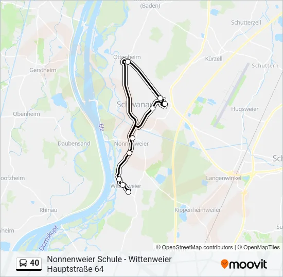 40 Bus Line Map