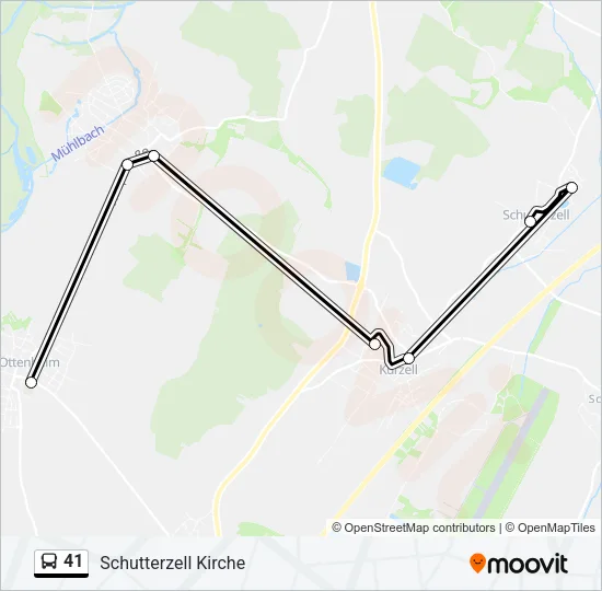 41 Bus Line Map
