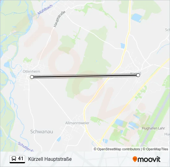 41 Bus Line Map