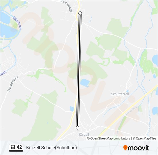 Автобус 42: карта маршрута
