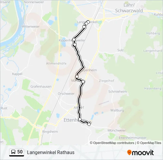 50 Bus Line Map