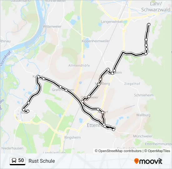 50 Bus Line Map