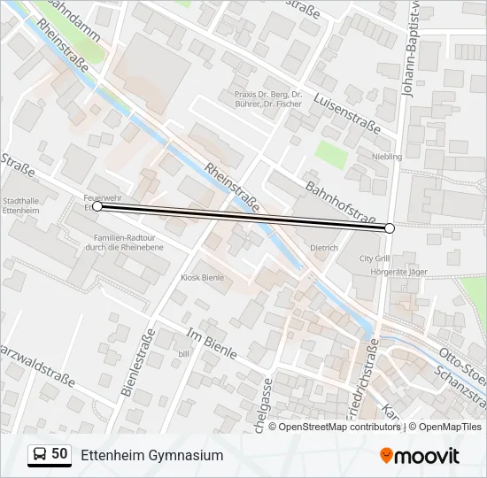50 Bus Line Map