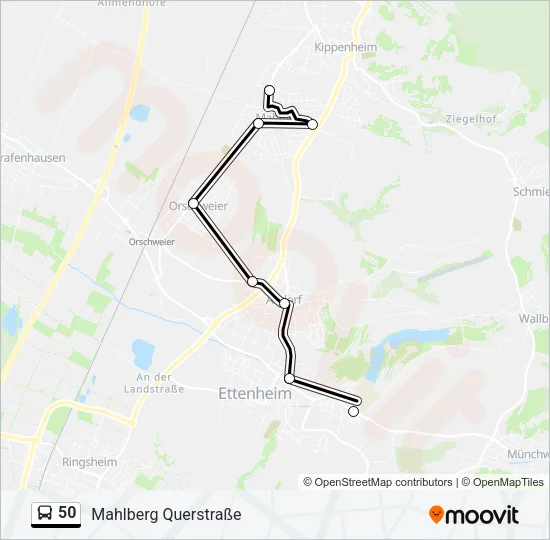 50 Bus Line Map