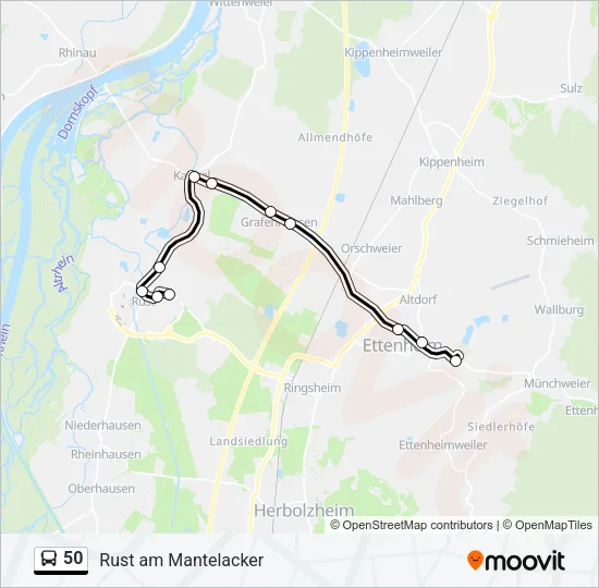 50 Bus Line Map