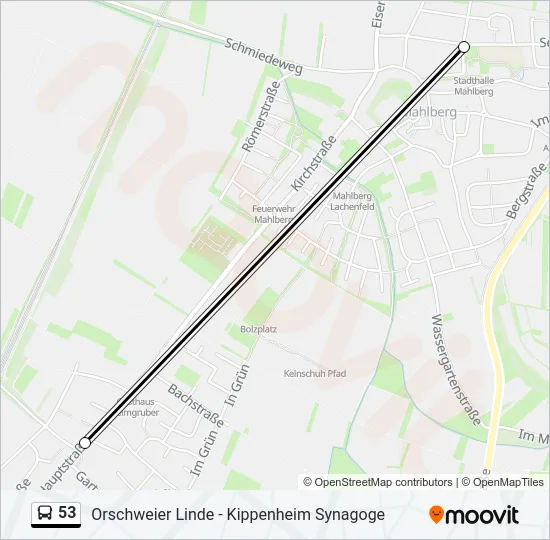 53 Bus Line Map