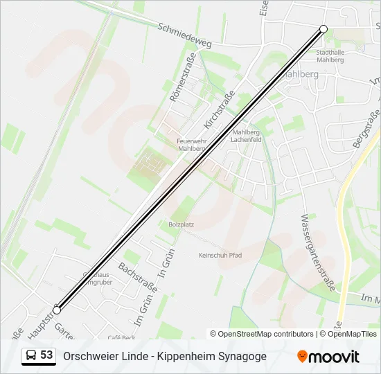 53 Bus Line Map