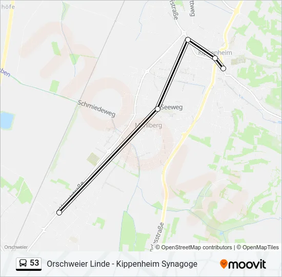 53 Bus Line Map