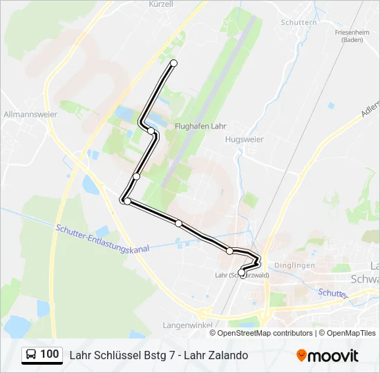 100 Bus Line Map