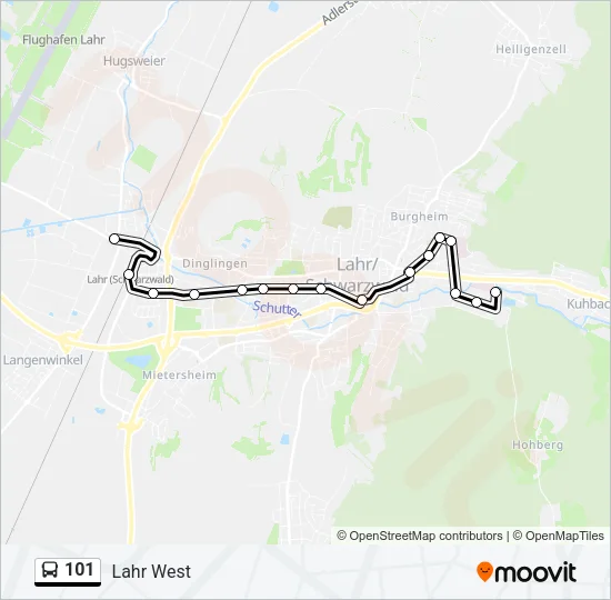 101 Bus Line Map