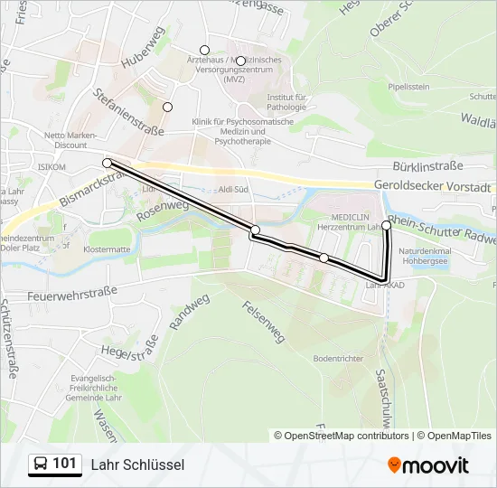 101 Bus Line Map