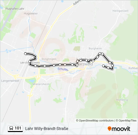 101 Bus Line Map