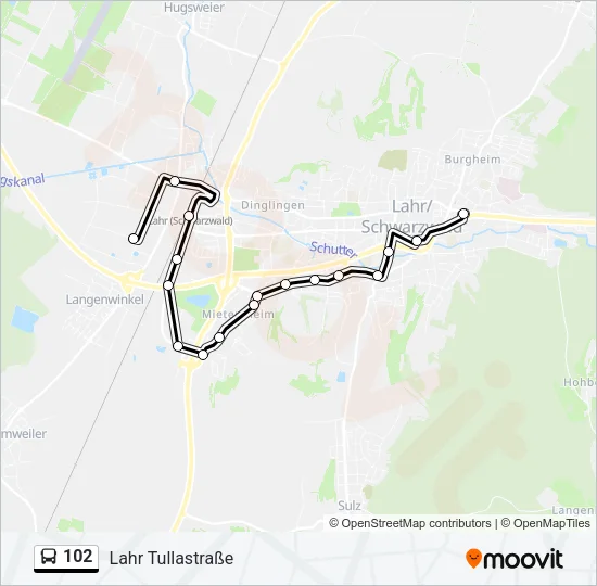 102 Bus Line Map