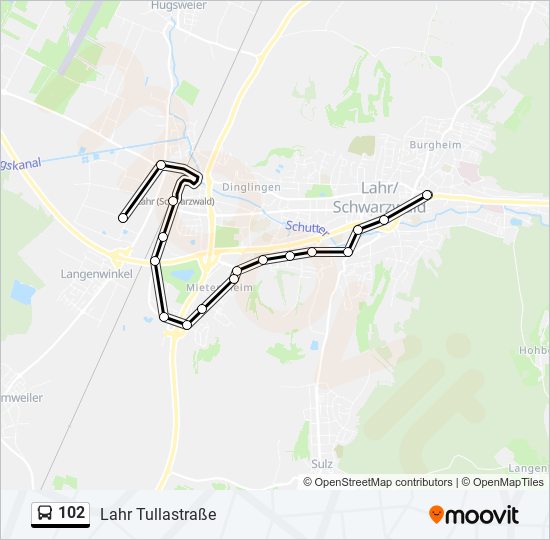 102 Route: Schedules, Stops & Maps - Lahr Tullastraße (Updated)