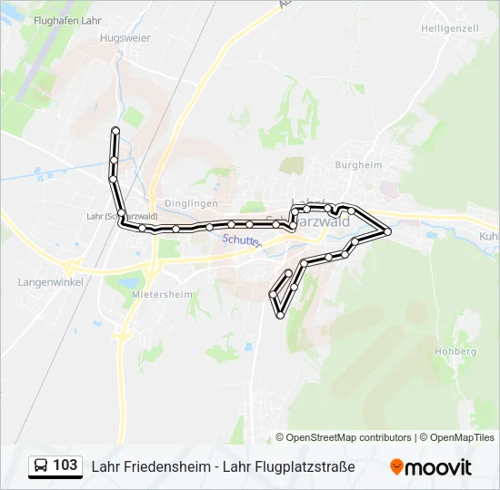 103 Bus Line Map