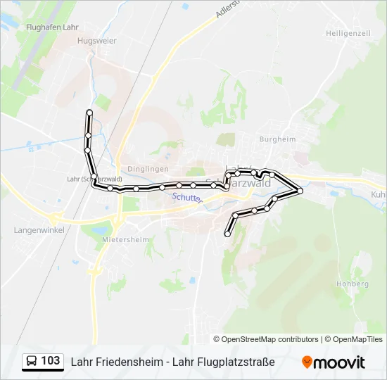103 Bus Line Map