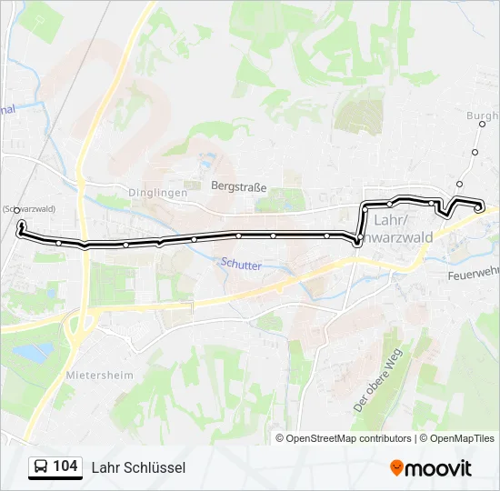 104 Bus Line Map