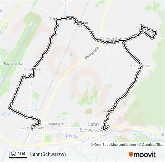 104 Bus Line Map