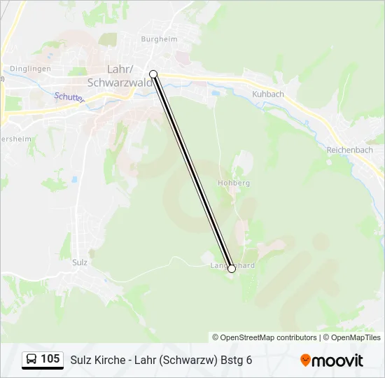 105 Bus Line Map