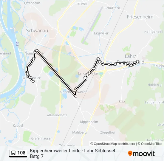 108 Bus Line Map