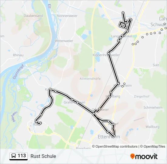 113 Bus Line Map