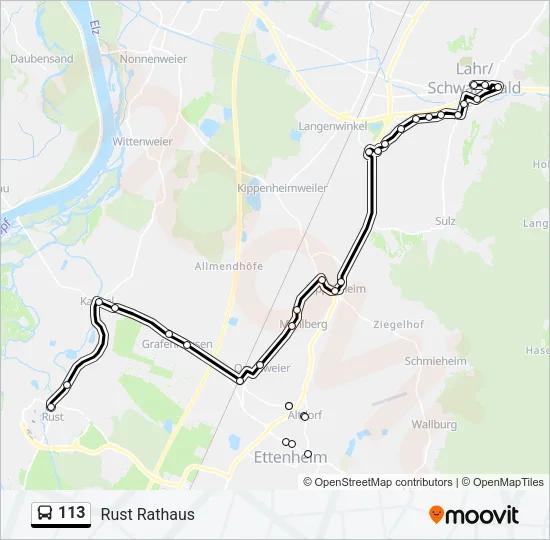 113 Bus Line Map