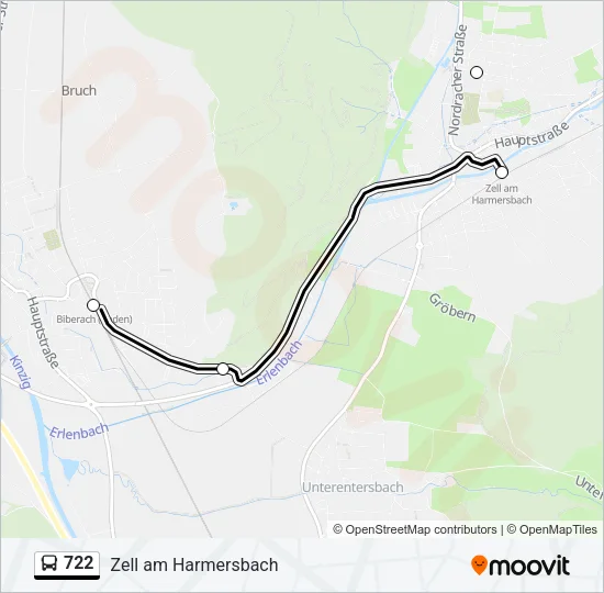 722 Bus Line Map