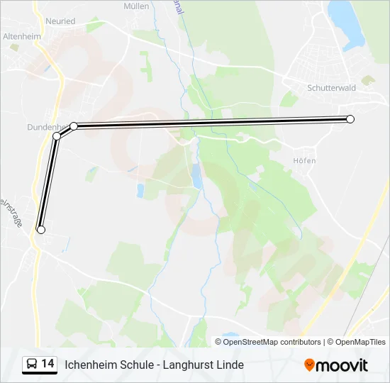14 Bus Line Map