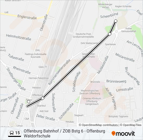 15 Bus Line Map