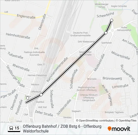 15 Bus Line Map