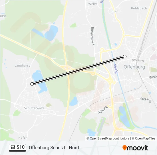 S10 Bus Line Map