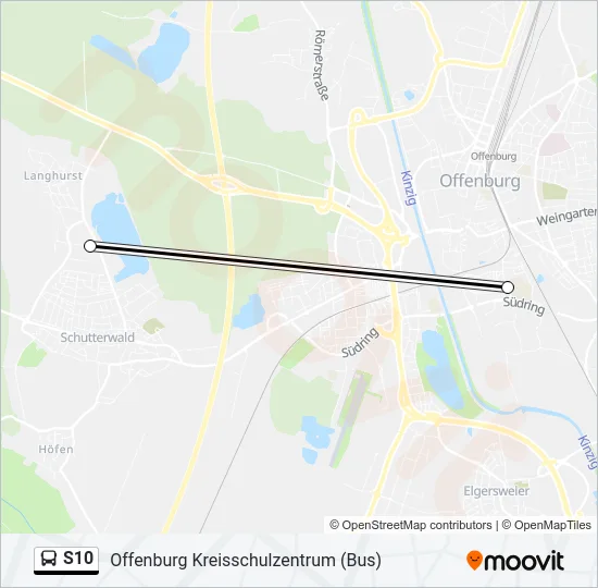 S10 Bus Line Map