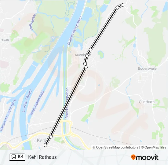 K4 Bus Line Map