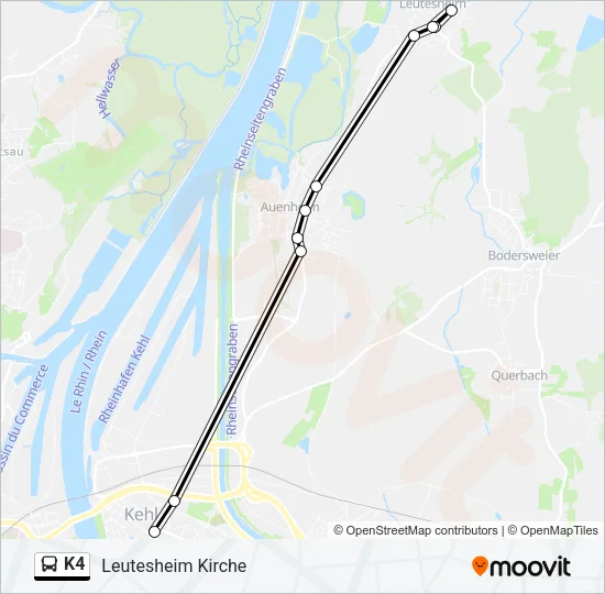 K4 Bus Line Map