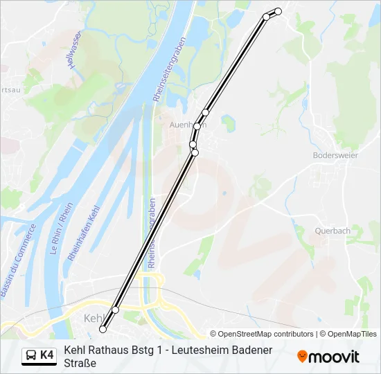 K4 Bus Line Map