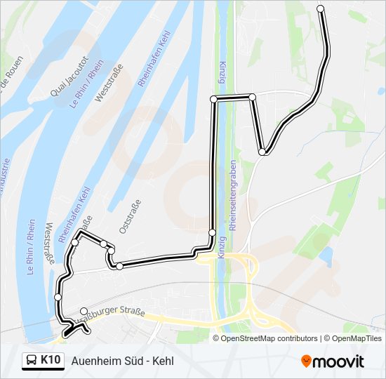 K10 Bus Line Map