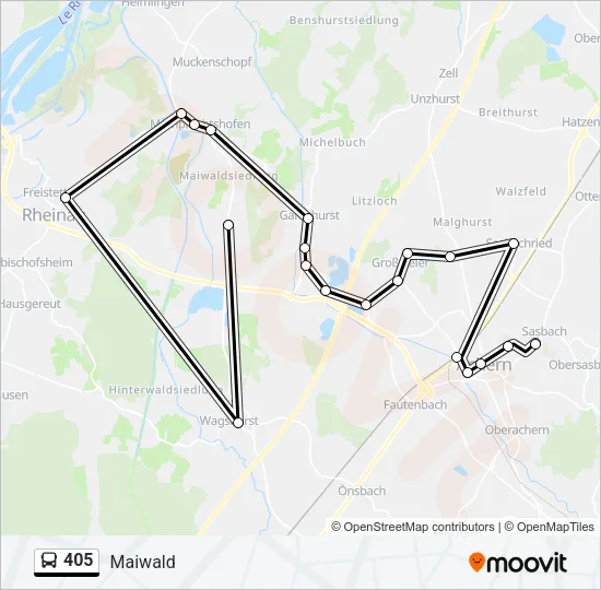 405 Bus Line Map