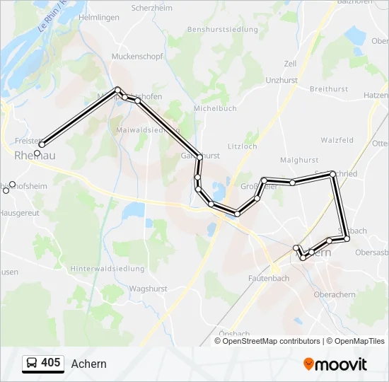 405 Bus Line Map