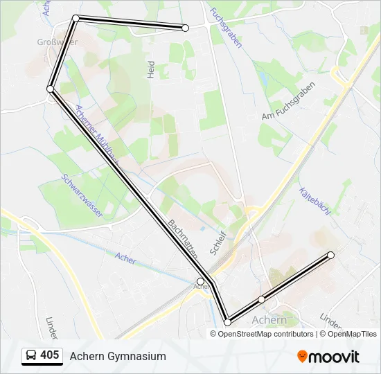 405 Bus Line Map