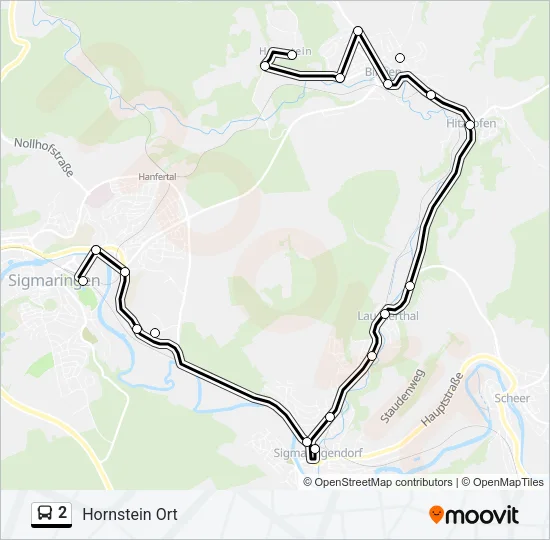 2 Bus Line Map