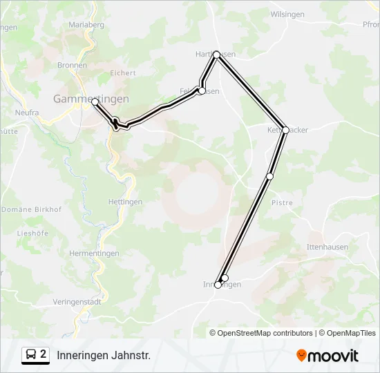 2 Bus Line Map