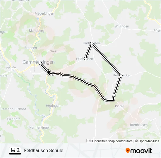 2 Bus Line Map
