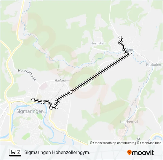 2 Bus Line Map