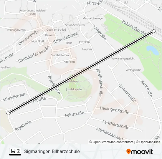 2 Bus Line Map