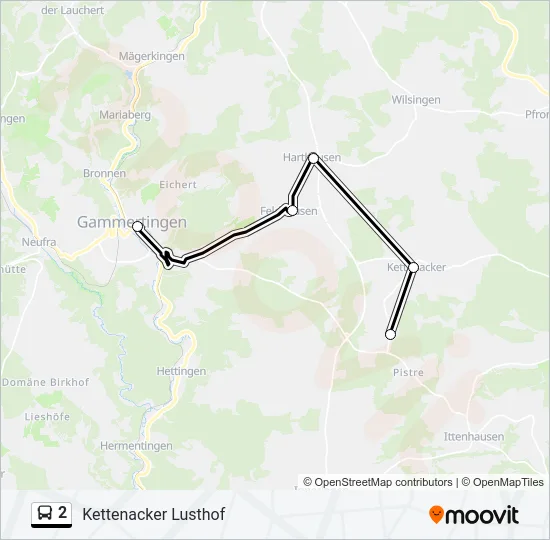 2 Bus Line Map