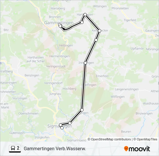 2 Bus Line Map