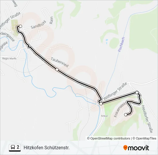2 Bus Line Map
