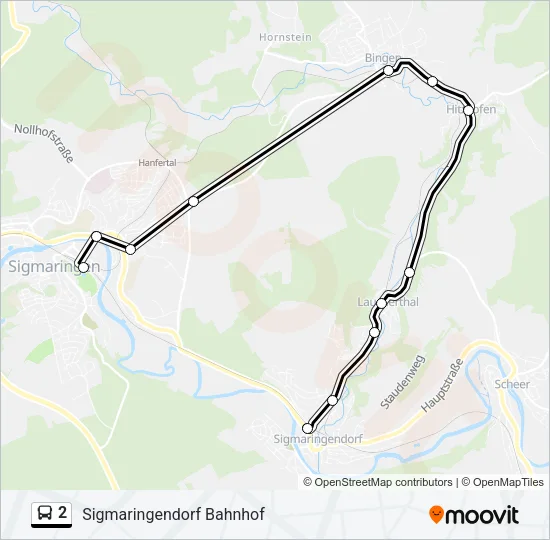2 Bus Line Map
