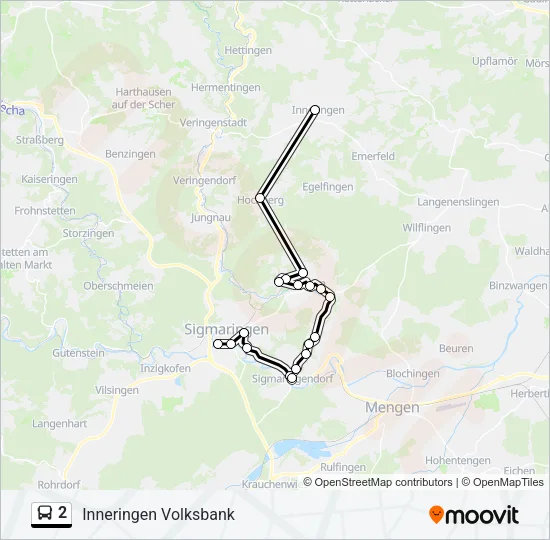 2 Bus Line Map