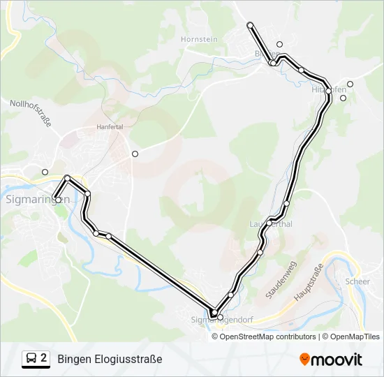 2 Bus Line Map